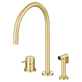 Produto Torneira Monocomando com Ducha de Cozinha Inox (Fiji Ouro Fosco)