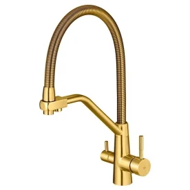 Produto Torneira Monocomando Gourmet de Filtro Inox (Nassau Dourada Fosca)
