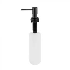 Produto Dosador para Detergente Embutido Inox 500 ml (Flat Preto Fosco)