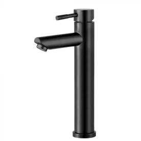 Produto Torneira Monocomando Alta para Banheiro Inox (Lis Preta Fosca)